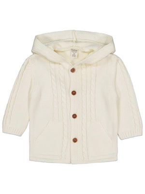 Beybek Kapşonlu Cepli 3-12 Ay Hırka - Ekru