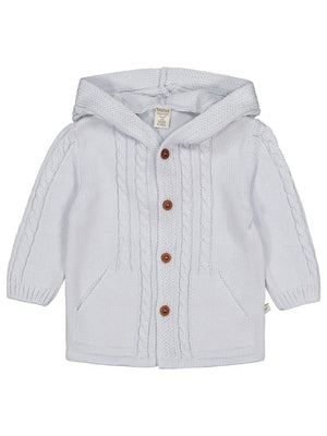 Beybek Kapşonlu Cepli 3-12 Ay Hırka - Mavi