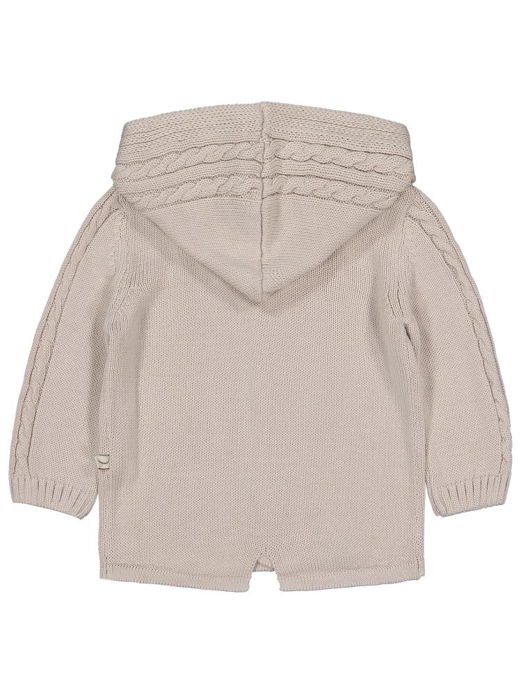 Beybek Kapşonlu Cepli 3-12 Ay Hırka - Gri