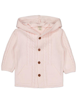 Beybek Kapşonlu Cepli 3-12 Ay Hırka - Pembe