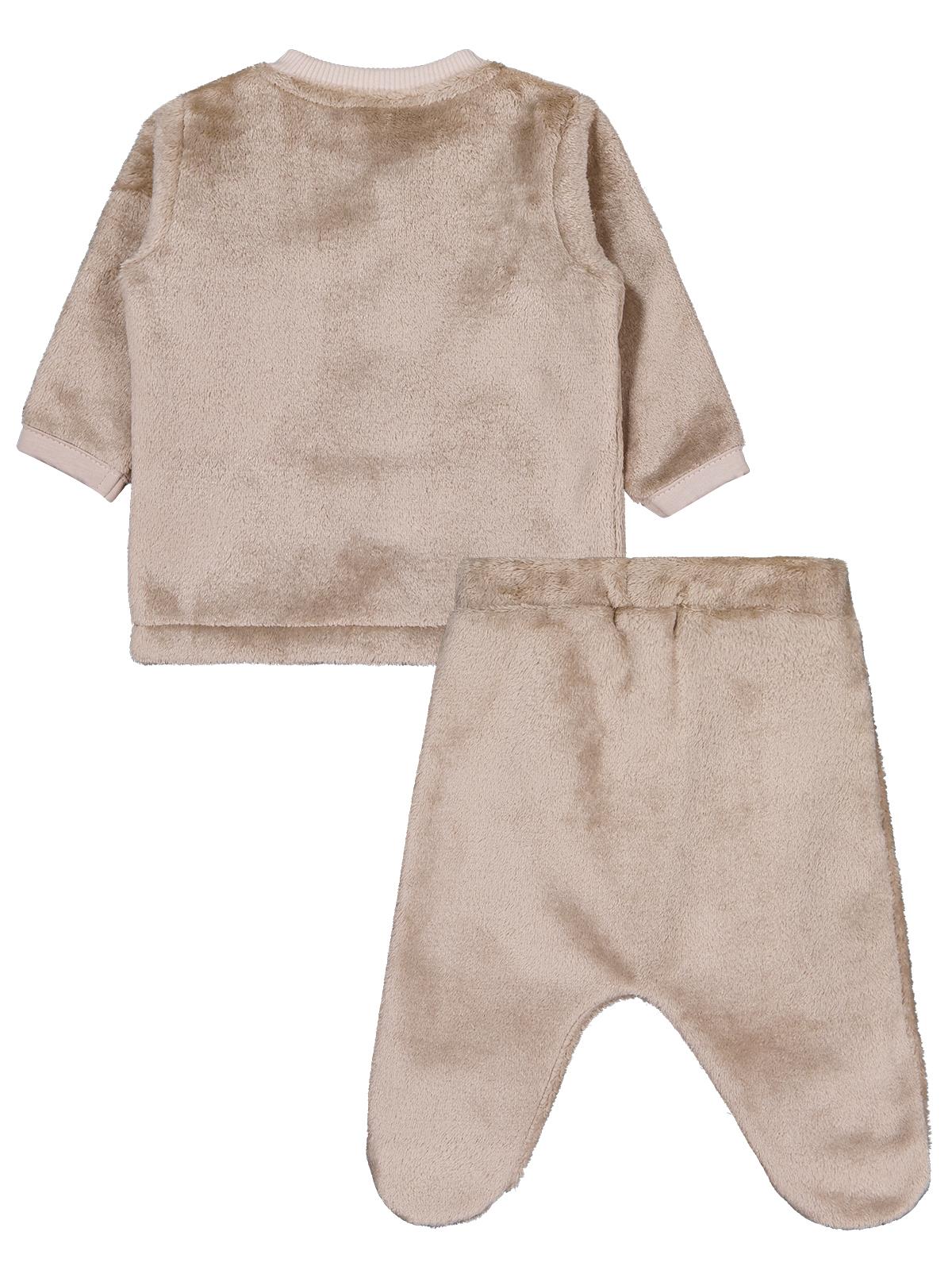 Civil Baby Ayıcık Nakışlı 1-9 Ay Pijama Takımı - Kahverengi