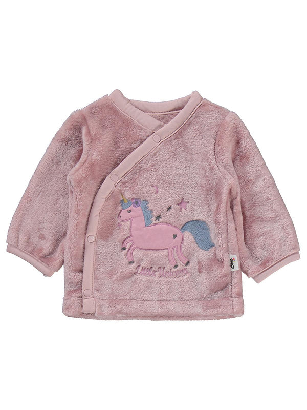 Civil Baby Unicorn Nakışlı 0-1 Ay Zıbın Takımları - Pembe
