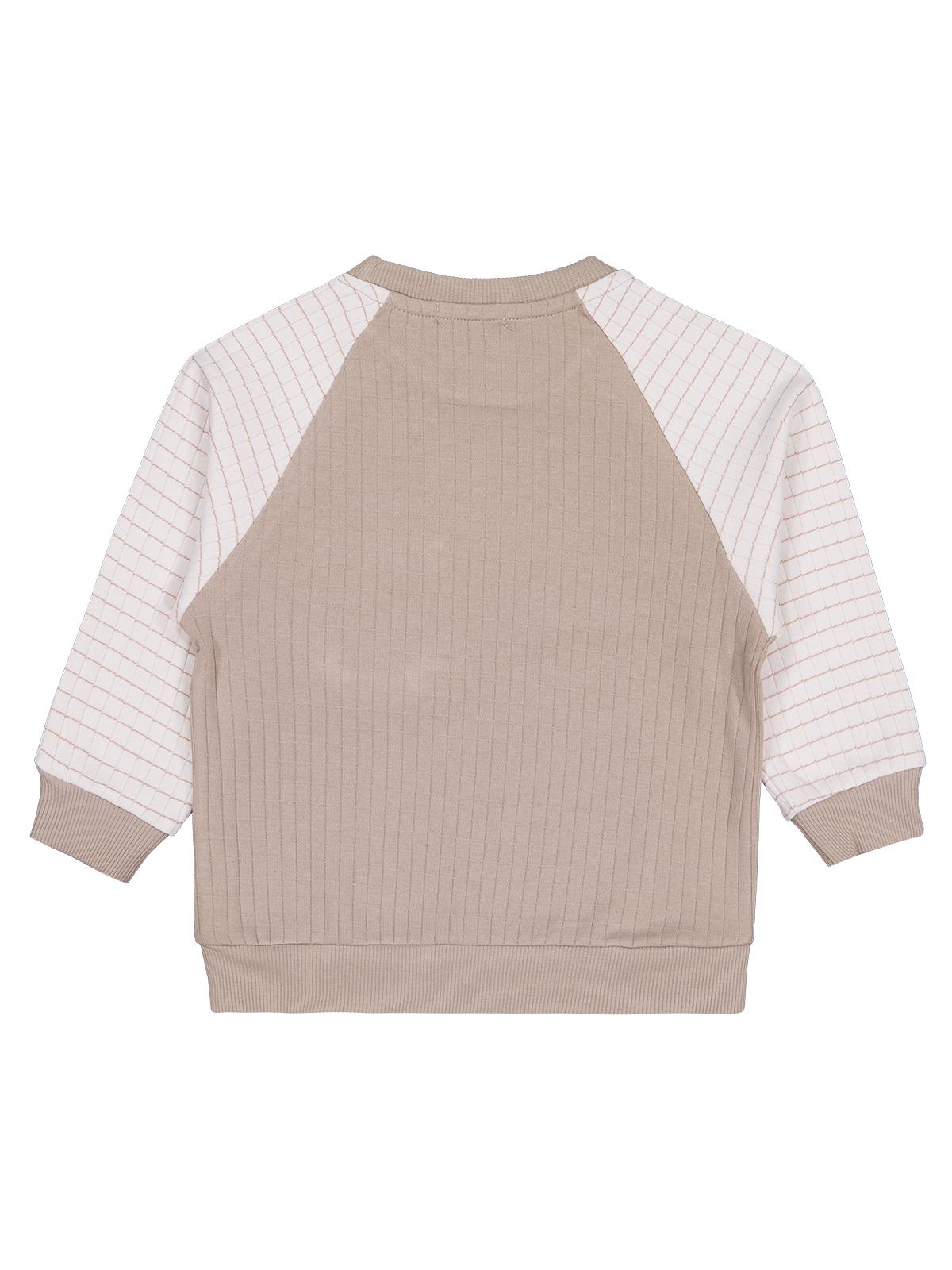Civil Erkek Çocuk Cepli Sweatshirt | İnterlok Uzun Kol Bisiklet Yaka | Okul Kreş ve Günlük Kullanım - Bej