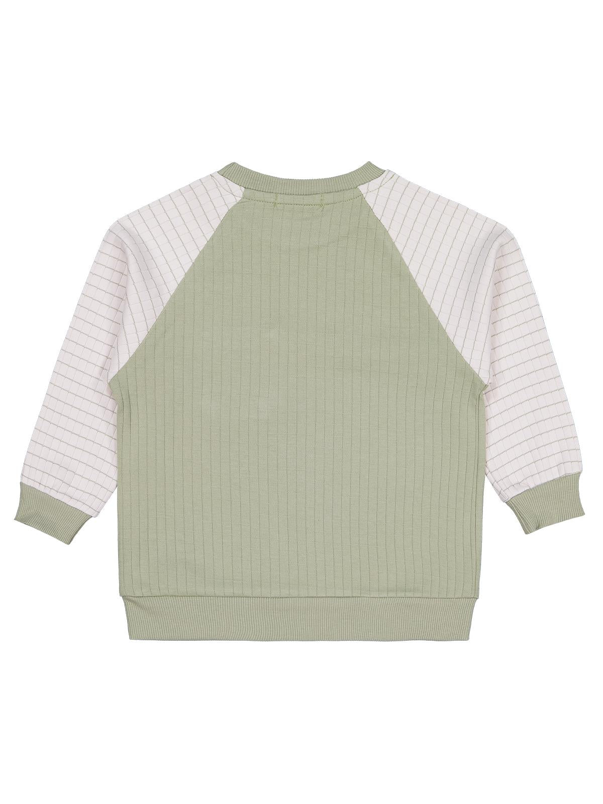 Civil Erkek Çocuk Cepli Sweatshirt | İnterlok Uzun Kol Bisiklet Yaka | Okul Kreş ve Günlük Kullanım - Yeşil