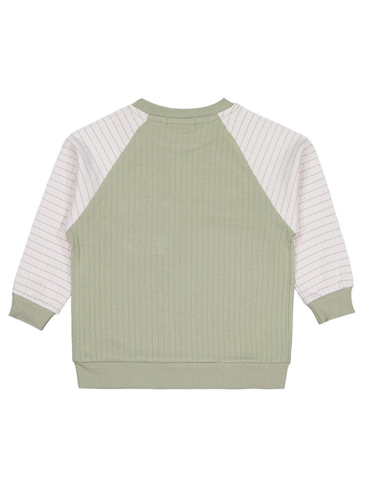 Civil Erkek Çocuk Cepli Sweatshirt | İnterlok Uzun Kol Bisiklet Yaka | Okul Kreş ve Günlük Kullanım - Yeşil