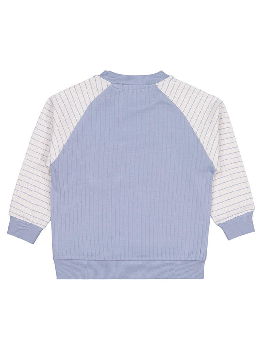 Civil Erkek Çocuk Cepli Sweatshirt | İnterlok Uzun Kol Bisiklet Yaka | Okul Kreş ve Günlük Kullanım - Mavi