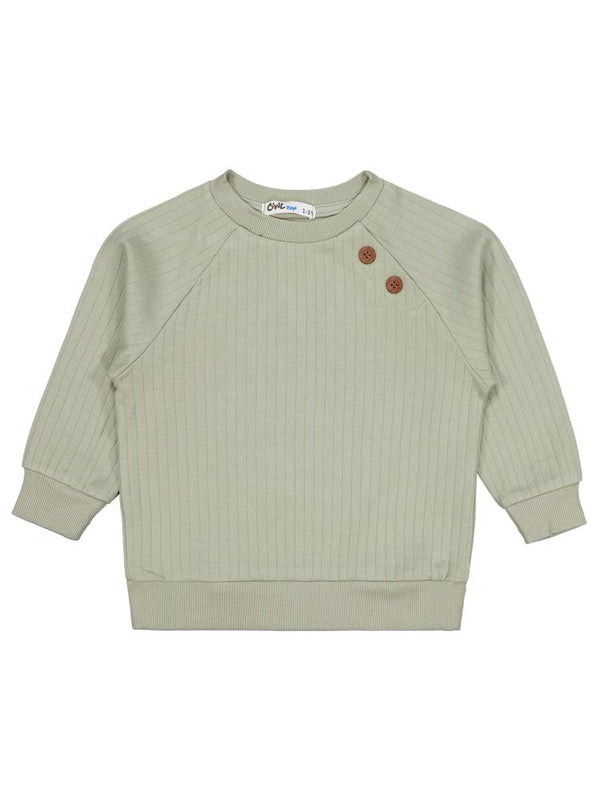 Civil Boys Süs Düğmeli 2-5 Yaş Sweatshirt - Yeşil