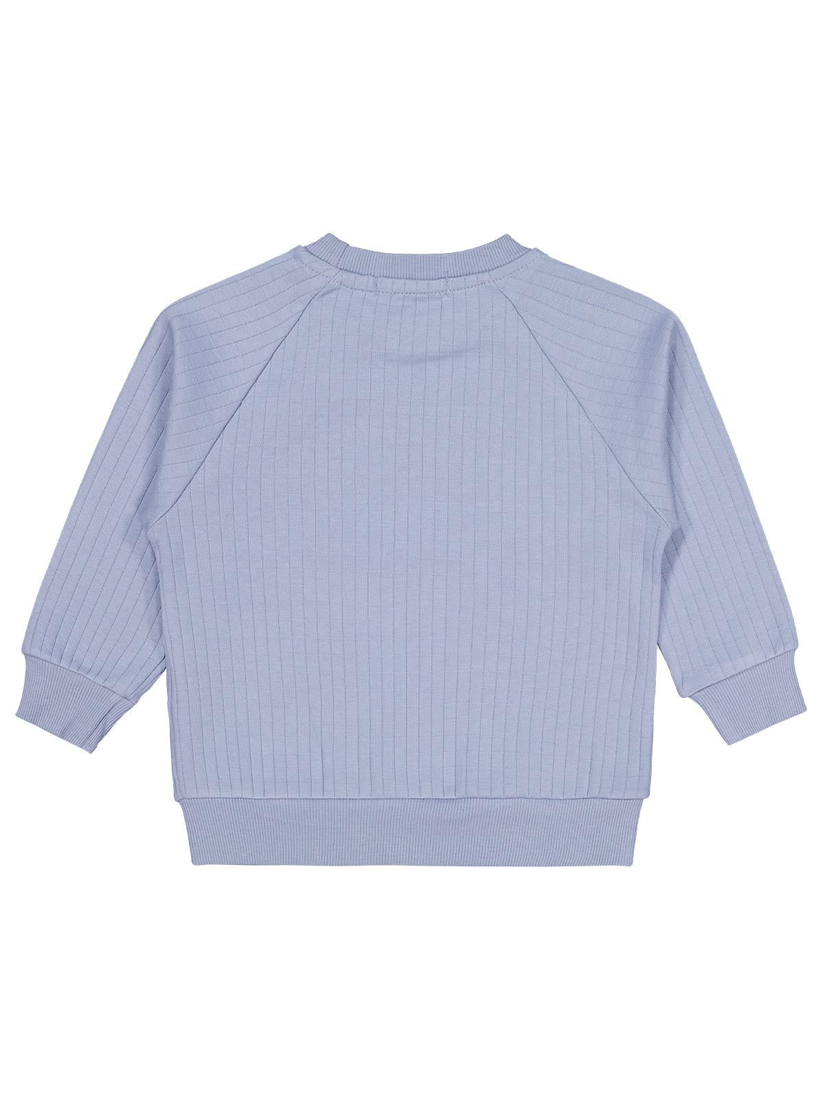 Civil Erkek Çocuk Süs Düğmeli Sweatshirt | İnterlok Uzun Kol | Okul Kreş ve Günlük Kullanım - Mavi