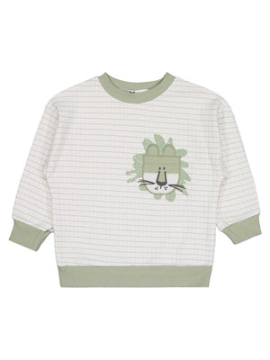 Civil Boys Aslan Nakışlı 2-5 Yaş Sweatshirt - Yeşil
