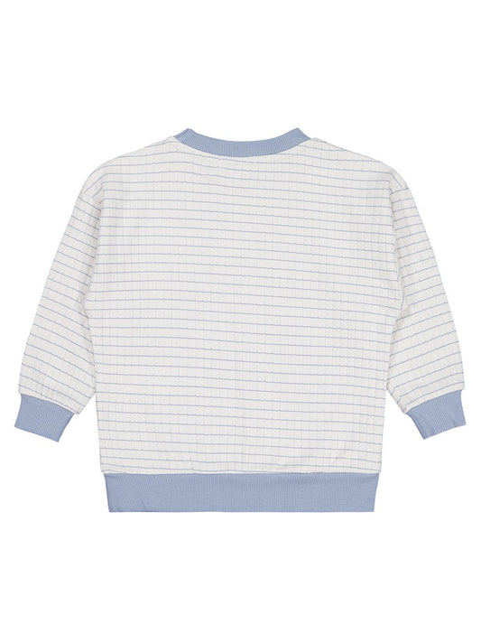 Civil Erkek Çocuk Aslan Nakışlı Sweatshirt | İnterlok Uzun Kol | Okul Kreş ve Günlük Kullanım - Mavi