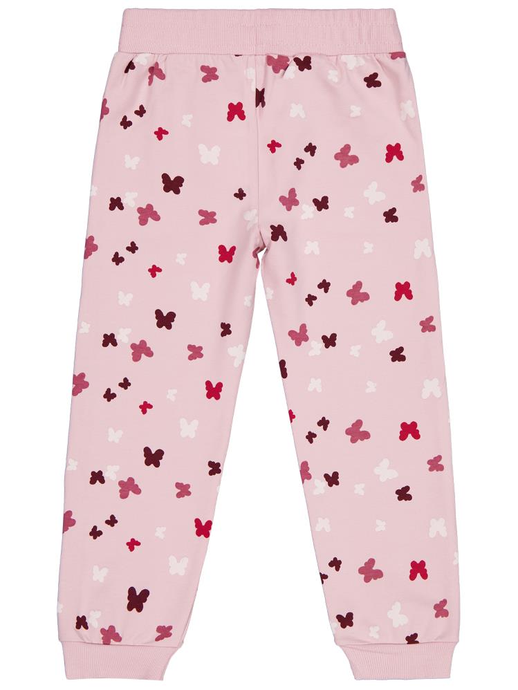 Civil Girls Kelebek Baskılı 6-9 Yaş Eşofman Altı - Pembe