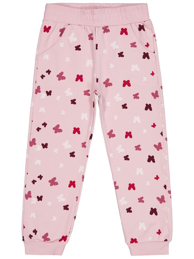 Civil Girls Kelebek Baskılı 6-9 Yaş Eşofman Altı - Pembe