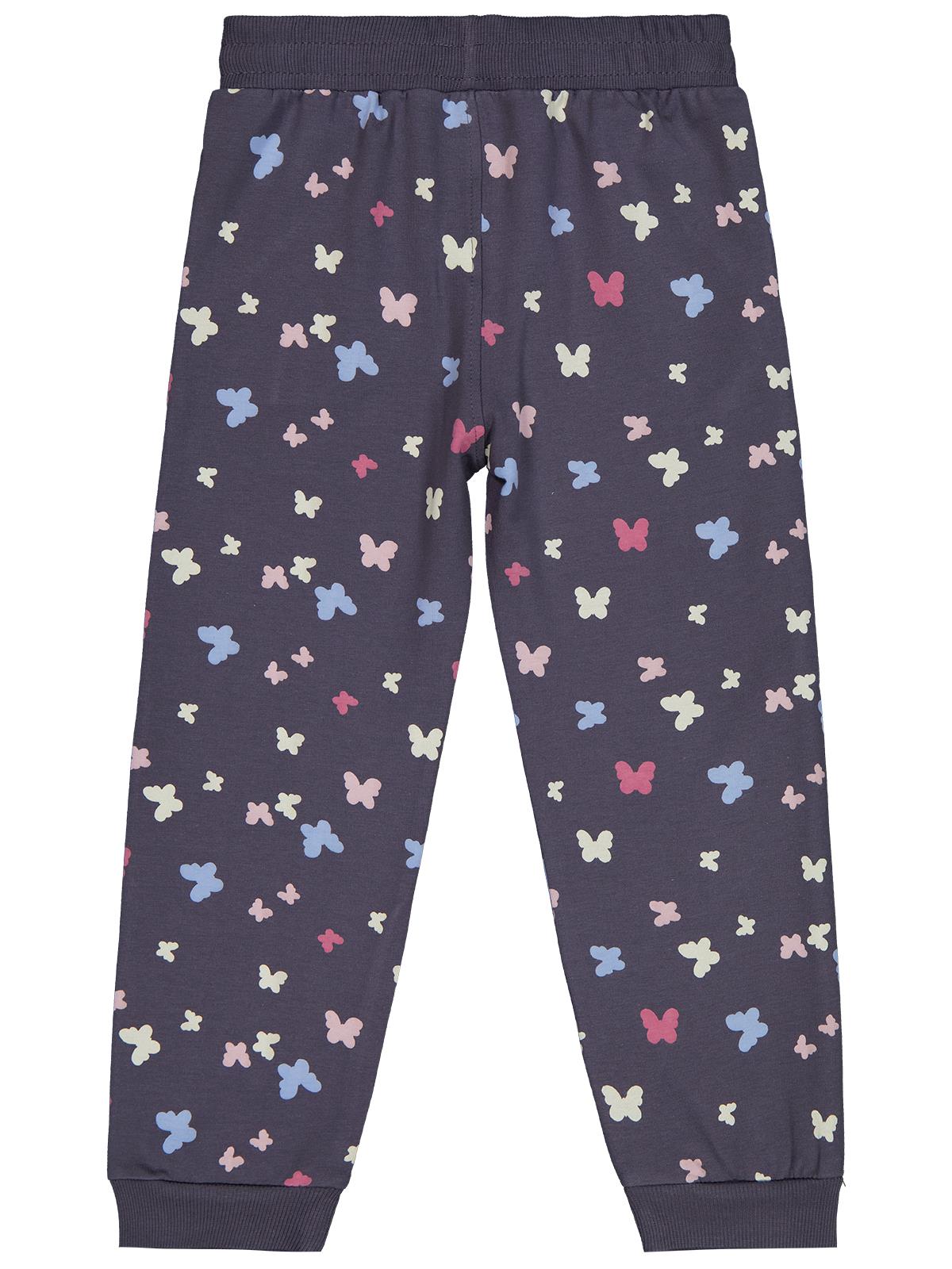 Civil Girls Kelebek Baskılı 6-9 Yaş Eşofman Altı - Gri