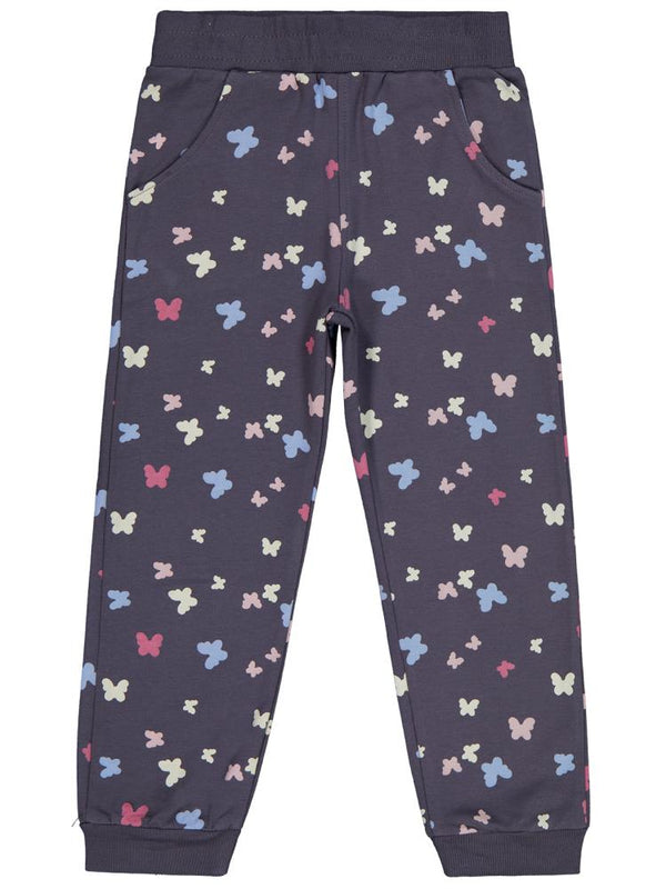 Civil Girls Kelebek Baskılı 6-9 Yaş Eşofman Altı - Gri