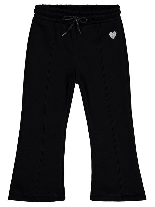 Civil Girls Kalp Nakışlı 2-5 Yaş Eşofman Altı - Siyah