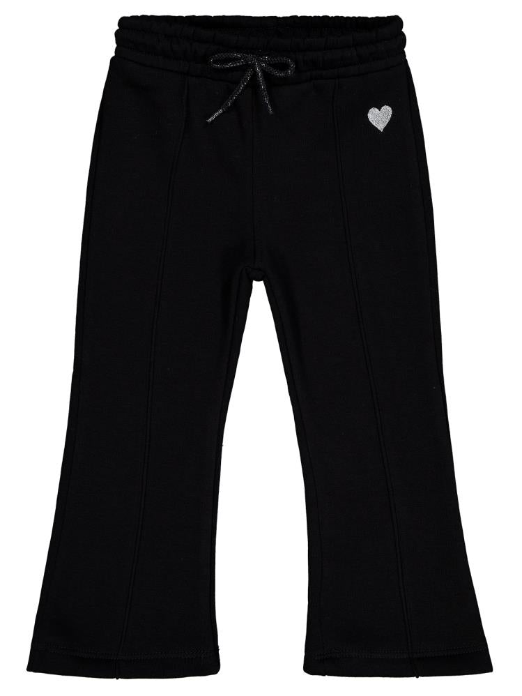 Civil Girls Kalp Nakışlı 2-5 Yaş Eşofman Altı - Siyah