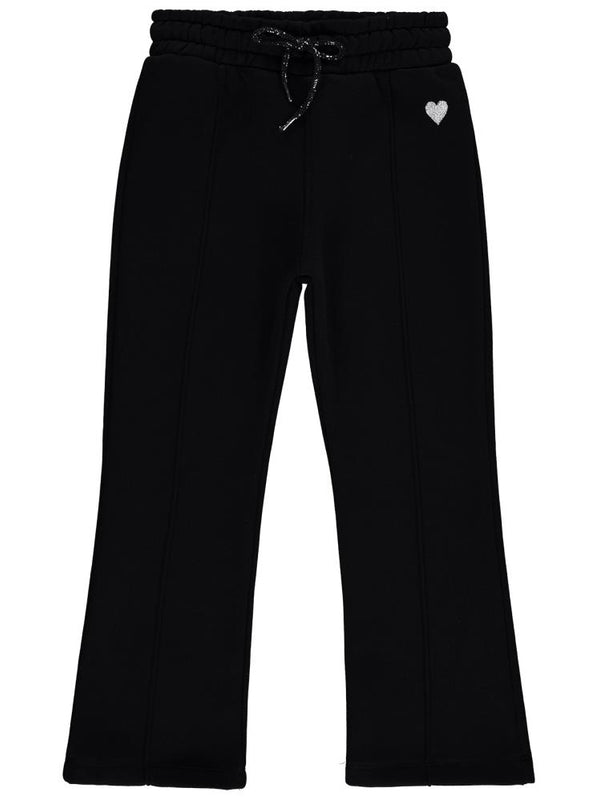 Civil Girls Kalp Nakışlı 6-9 Yaş Eşofman Altı - Siyah