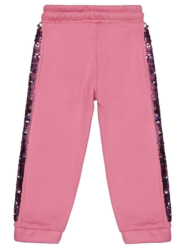 Civil Girls Şerit Pul Nakışlı 2-5 Yaş Eşofman Altı - Pembe