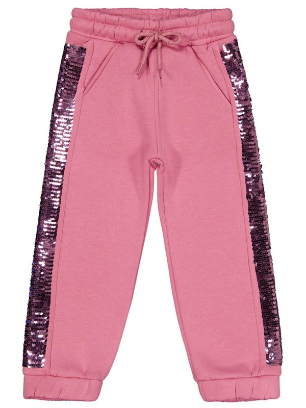 Civil Girls Şerit Pul Nakışlı 2-5 Yaş Eşofman Altı - Pembe