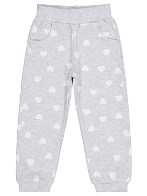 Civil Girls Kalp Baskılı 2-5 Yaş Eşofman Altı - Gri