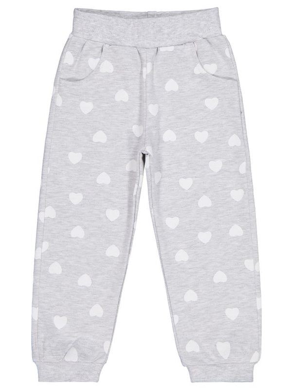 Civil Girls Kalp Baskılı 2-5 Yaş Eşofman Altı - Gri