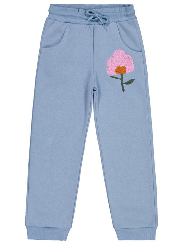 Civil Girls Çiçek Nakışlı 6-9 Yaş Eşofman Altı - Mavi