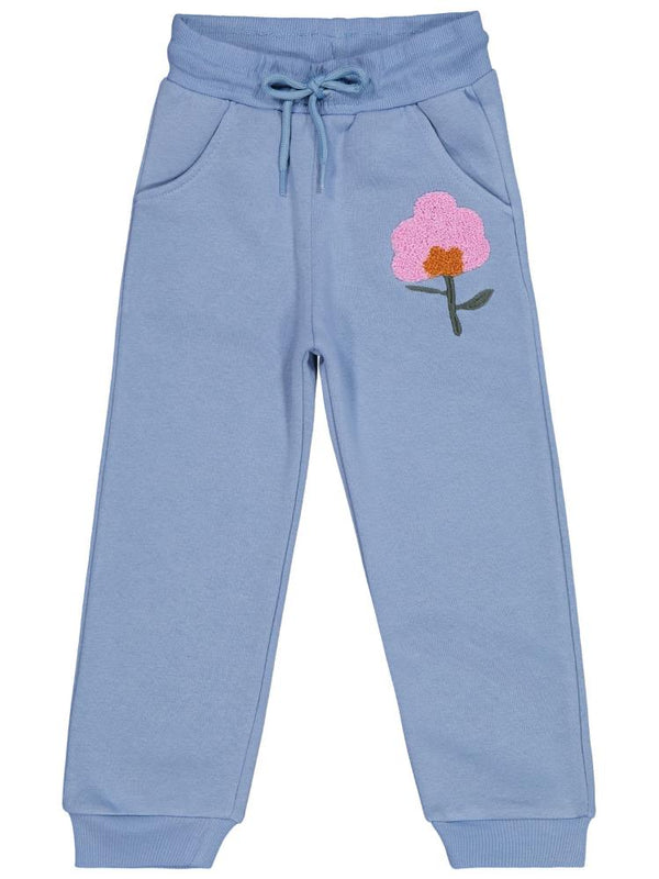 Civil Girls Çiçek Nakışlı 2-5 Yaş Eşofman Altı - Mavi