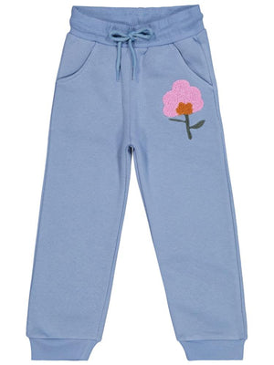 Civil Girls Çiçek Nakışlı 2-5 Yaş Eşofman Altı - Mavi