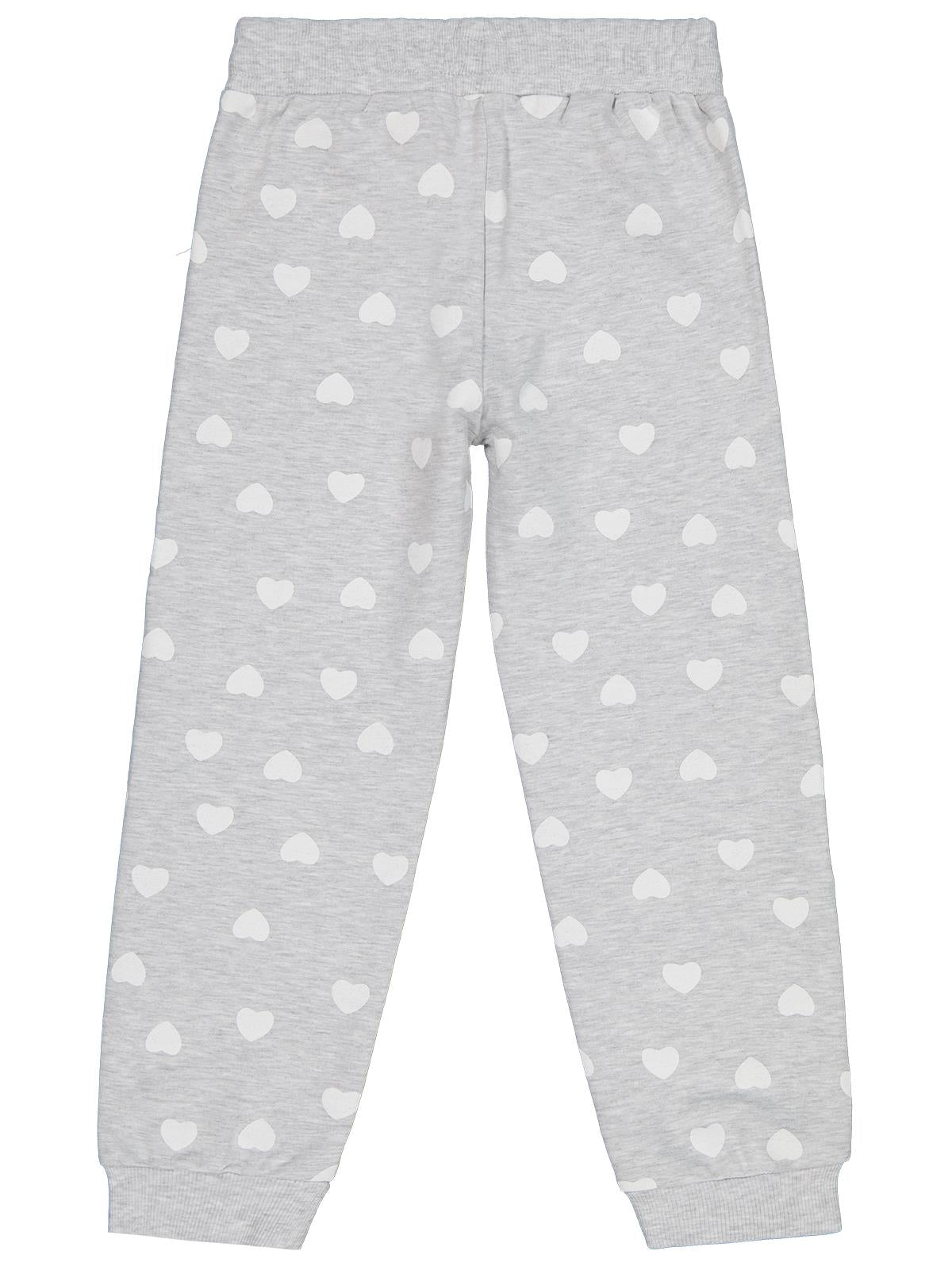 Civil Girls Kalp Baskılı 6-9 Yaş Eşofman Altı - Gri