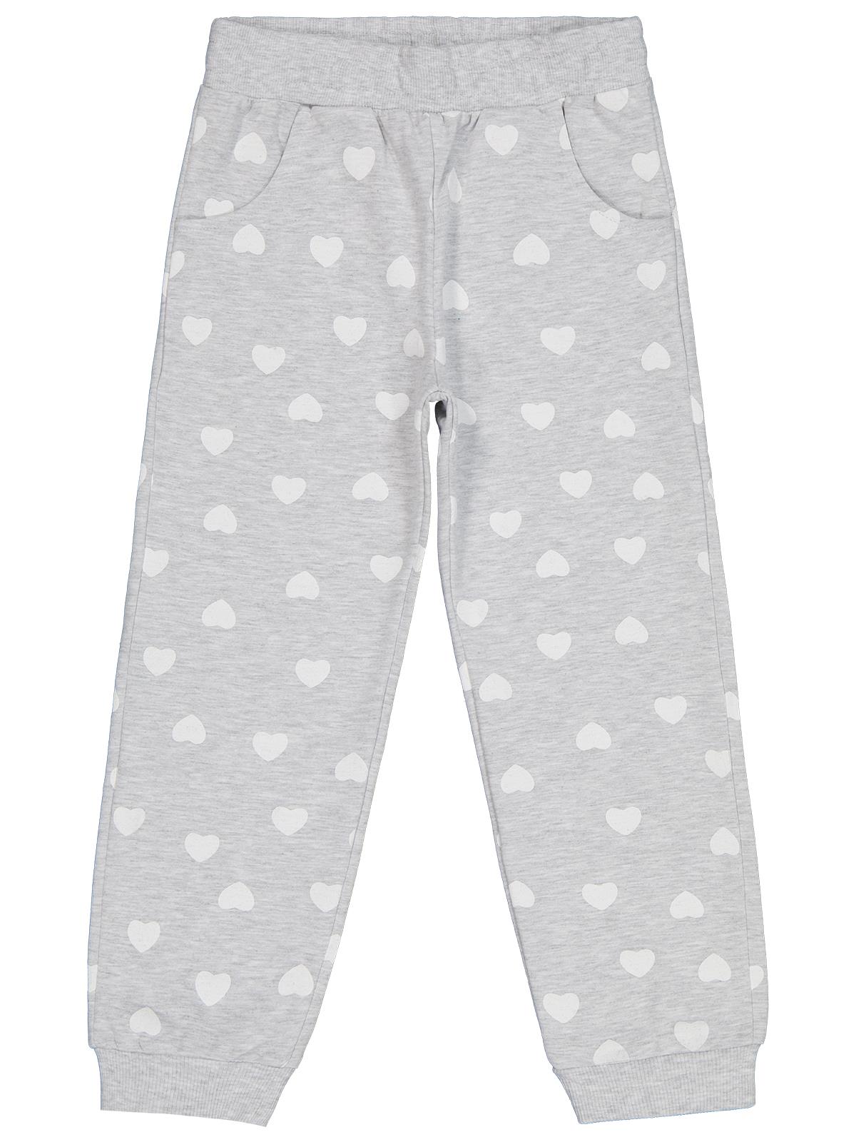 Civil Girls Kalp Baskılı 6-9 Yaş Eşofman Altı - Gri