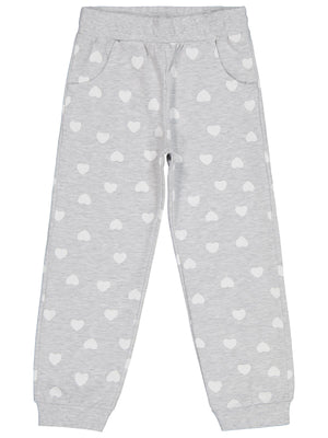 Civil Girls Kalp Baskılı 6-9 Yaş Eşofman Altı - Gri