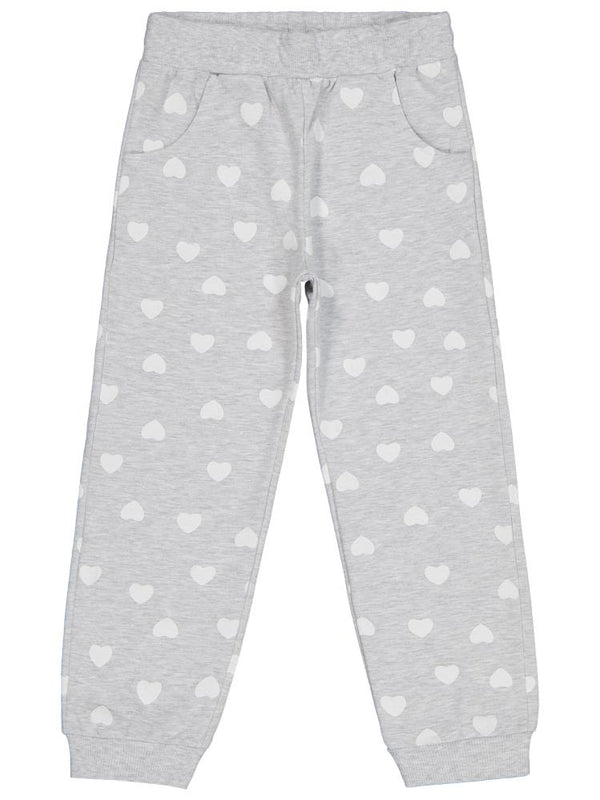 Civil Girls Kalp Baskılı 6-9 Yaş Eşofman Altı - Gri