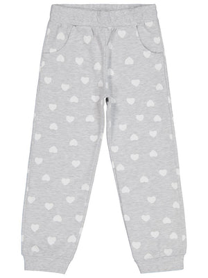 Civil Girls Kalp Baskılı 6-9 Yaş Eşofman Altı - Gri