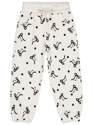 Civil Girls Fiyonk Desenli 2-5 Yaş Eşofman Altı - Ekru