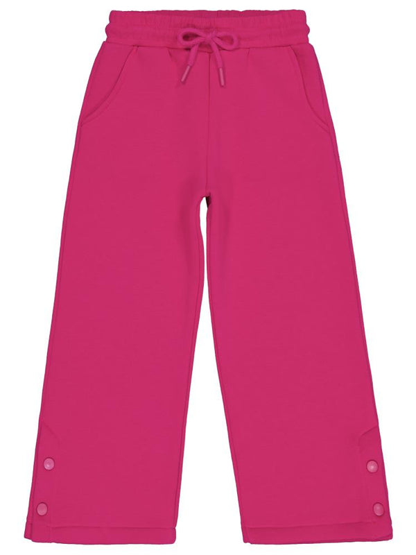 Civil Girls Paçası Çıtçıtlı 6-9 Yaş Eşofman Altı - Fusya