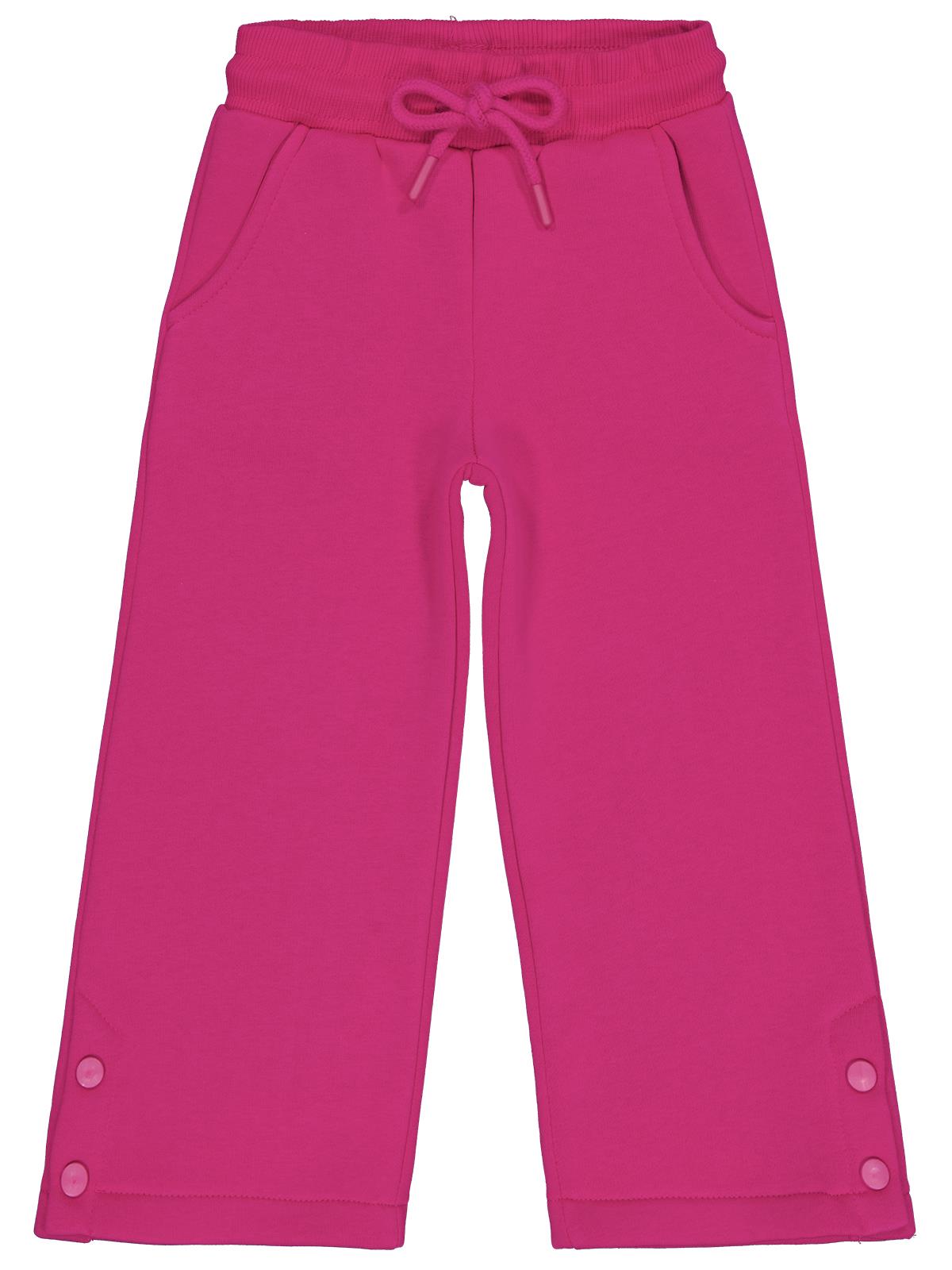 Civil Girls Paçası Çıtçıtlı 2-5 Yaş Eşofman Altı - Fusya