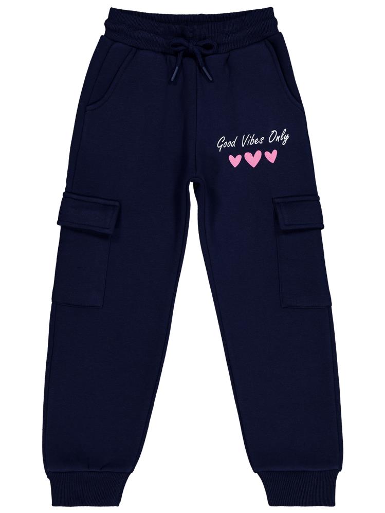 Civil Girls Kargo Cepli 6-9 Yaş Eşofman Altı - Lacivert