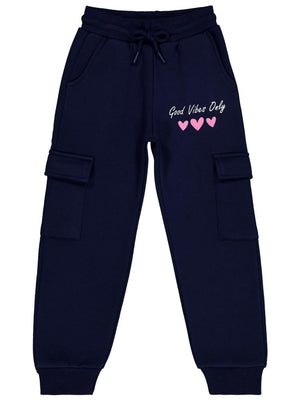 Civil Girls Kargo Cepli 6-9 Yaş Eşofman Altı - Lacivert