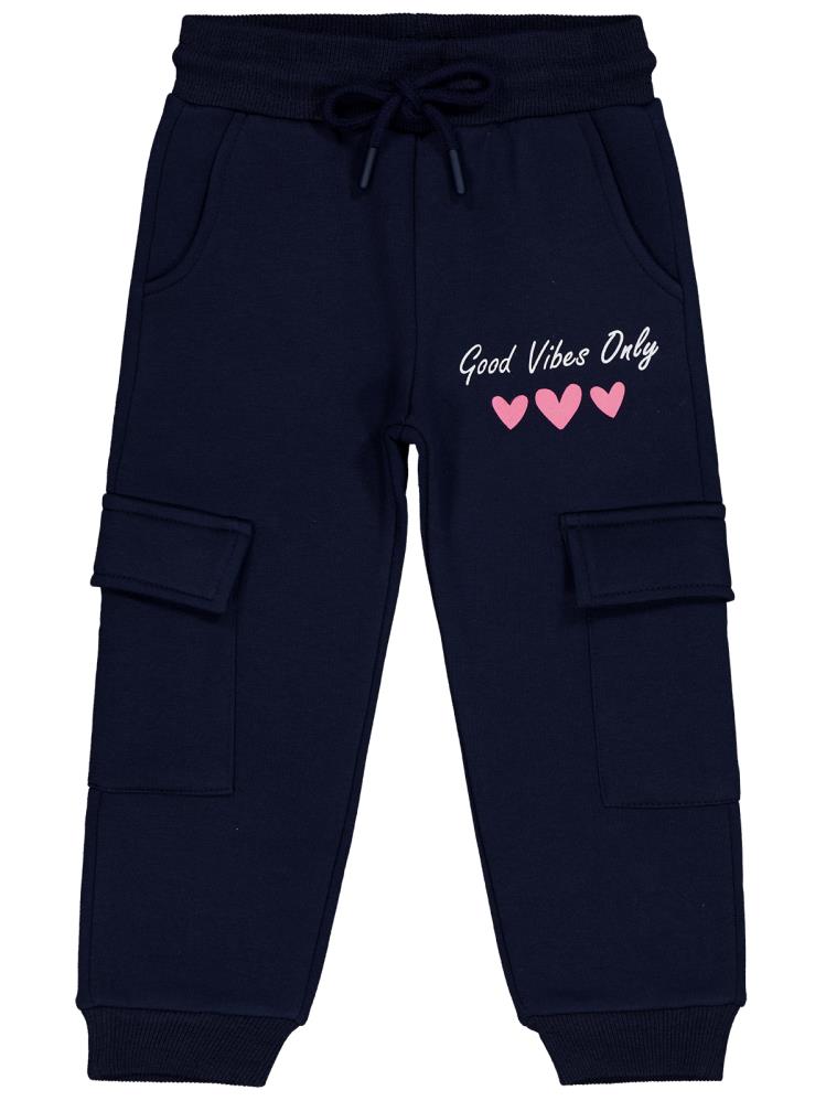 Civil Girls Kargo Cepli 2-5 Yaş Eşofman Altı - Lacivert