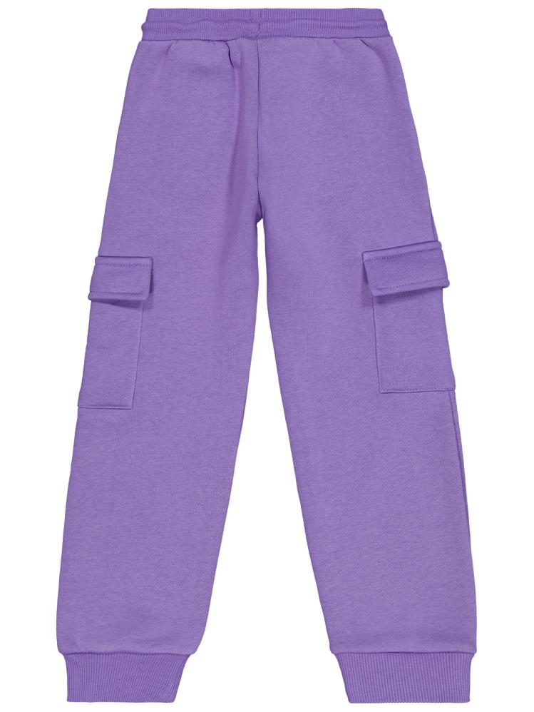 Civil Girls Kargo Cepli 6-9 Yaş Eşofman Altı - Lila