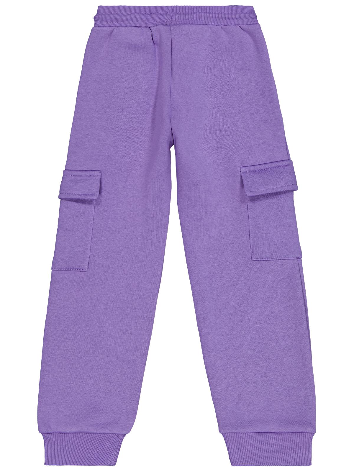 Civil Girls Kargo Cepli 6-9 Yaş Eşofman Altı - Lila