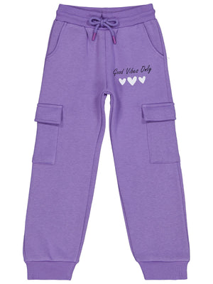 Civil Girls Kargo Cepli 6-9 Yaş Eşofman Altı - Lila