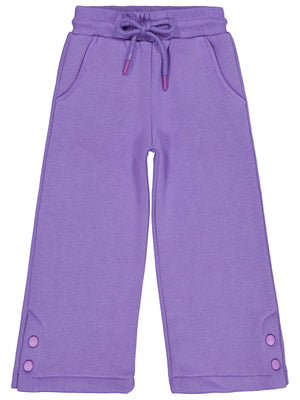 Civil Girls Paçası Çıtçıtlı 2-5 Yaş Eşofman Altı - Lila