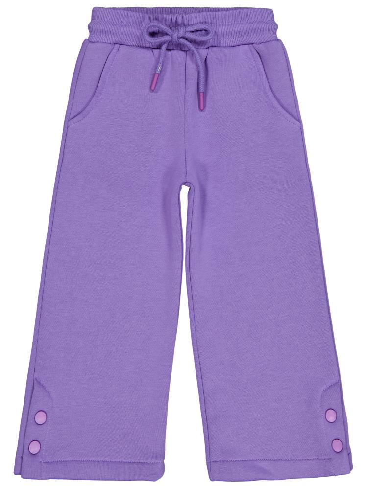 Civil Girls Paçası Çıtçıtlı 2-5 Yaş Eşofman Altı - Lila