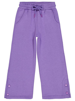 Civil Girls Paçası Çıtçıtlı 6-9 Yaş Eşofman Altı - Lila