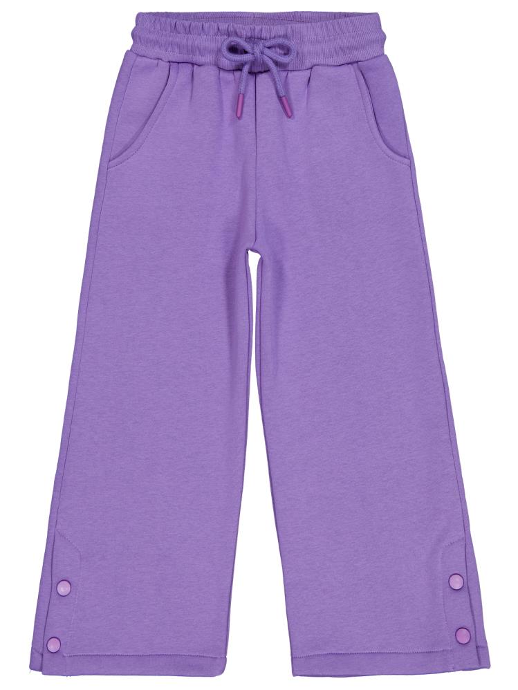 Civil Girls Paçası Çıtçıtlı 6-9 Yaş Eşofman Altı - Lila