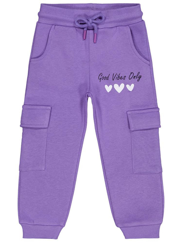 Civil Girls Kargo Cepli 2-5 Yaş Eşofman Altı - Lila