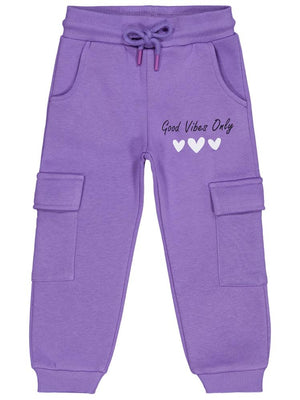 Civil Girls Kargo Cepli 2-5 Yaş Eşofman Altı - Lila