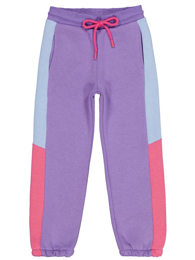 Civil Girls Yanı Parçalı 6-9 Yaş Eşofman Altı - Lila