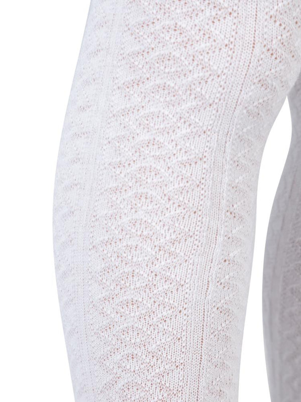 Civil Flora 2-12 Yaş Çocuk Kız Külotlu Çorap - Beyaz